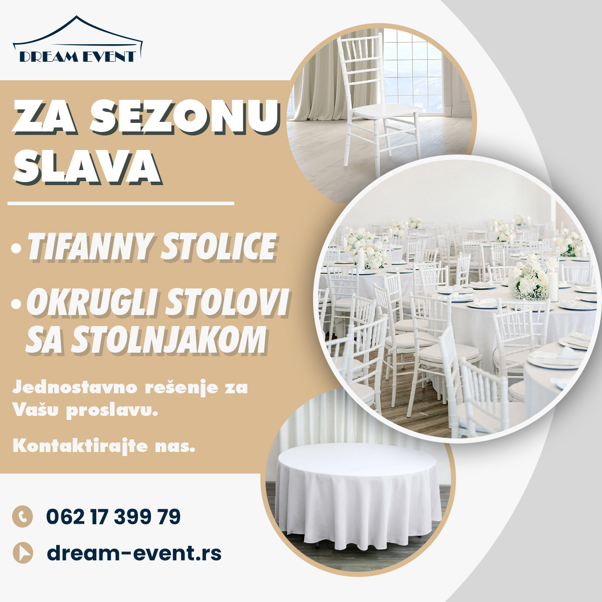 Tifany stolice i okrugli stolovi Krusevac Trstenik Vrnjacka Banja